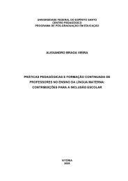 o jogo ea prática pedagógica - PPGE - UFES - Universidade