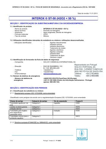 Revision Date EHS_RPVALD - Solvay em Portugal