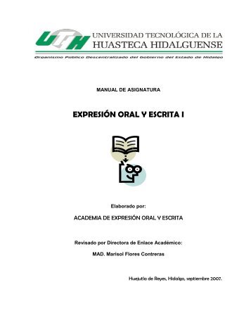 expresión oral y escrita i - Biblioteca UTHH