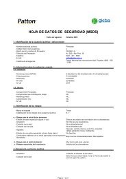 HOJA DE DATOS DE SEGURIDAD (MSDS) - Gleba
