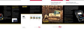 Leica iCON grade 32/42 Intelligente Systeme für Planiermaschinen ...