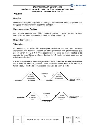 Módulo 11 2 - Diretrizes_Tratamento Esgoto - Sanepar