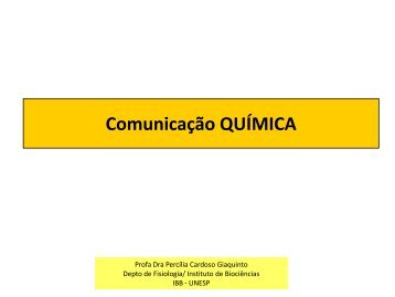 Comunicação QUÍMICA - Instituto de Biociências - Unesp