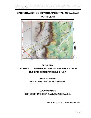 manifestación de impacto ambiental, modalidad ... - sinat - Semarnat