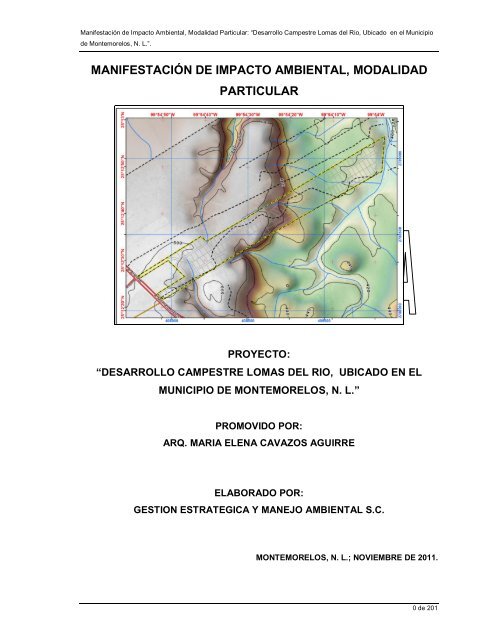 manifestación de impacto ambiental, modalidad  - sinat - Semarnat