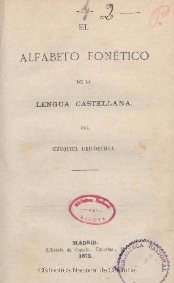 ALFABETO FONÉTICO - Biblioteca Nacional de Colombia