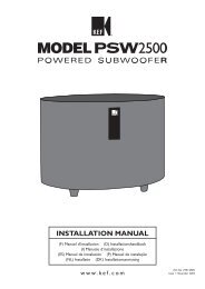 INSTALLATION MANUAL - KEF