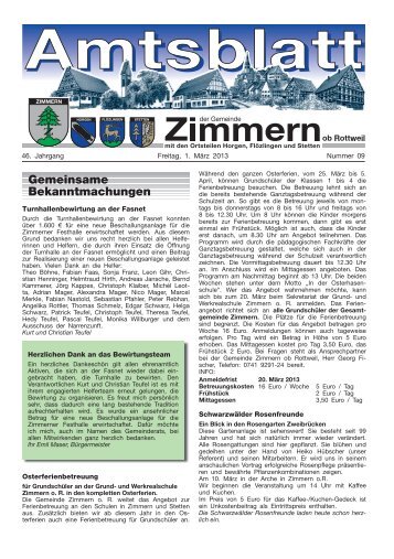 Amtsblatt KW 9 - Zimmern ob Rottweil