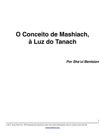 O Conceito de Mashiach, à Luz do Tanach - TorahViva