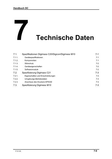 7. Technische Daten