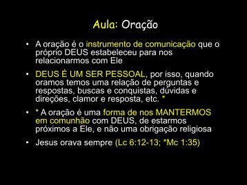 Aula: Oração - CT Adoradores.org