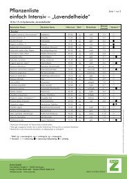 Pflanzenliste „Einfach intensiv – Lavendelheide“ - ZinCo