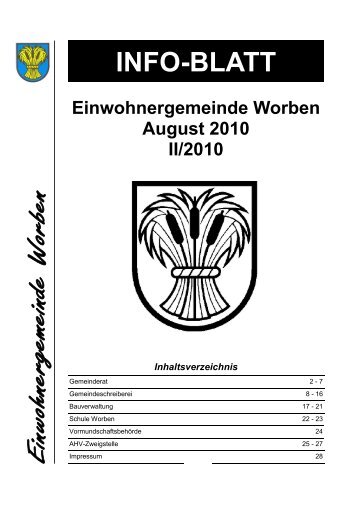 Ausgabe Nr. 2 (pdf 1.88 MB) - Gemeinde Worben