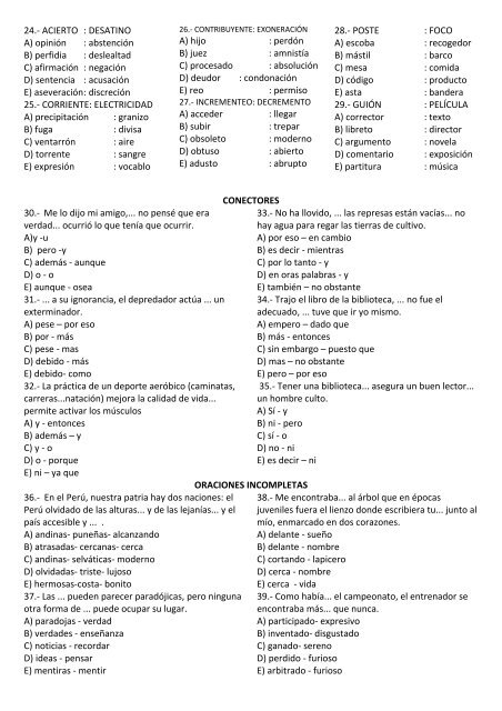 PRÁCTICA DE INTEGRAL DE RAZONAMIENTO VERBAL - Ugel 05