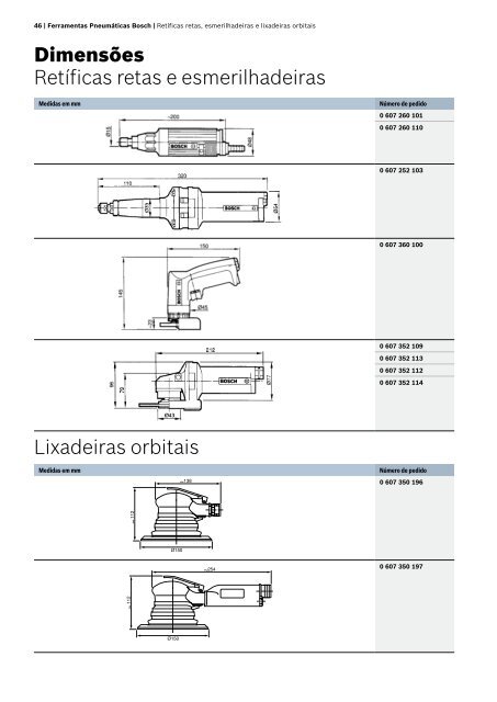 Catálogo técnico Ferramentas pneumáticas e acessórios - Bosch