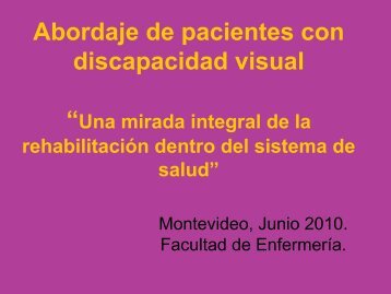 Abordaje de Pacientes con Discapacidad Visual - Itxaropena