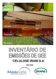 Relatório do Inventário de GEE - Celulose Irani