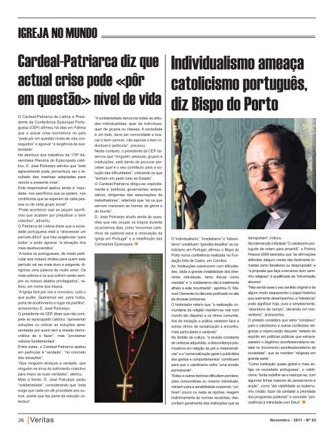 "Veritas" - nº2 - Novembro 2011 - Paróquia de Carcavelos