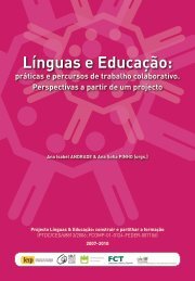 Línguas e Educação: - Línguas & Educação - Universidade de Aveiro