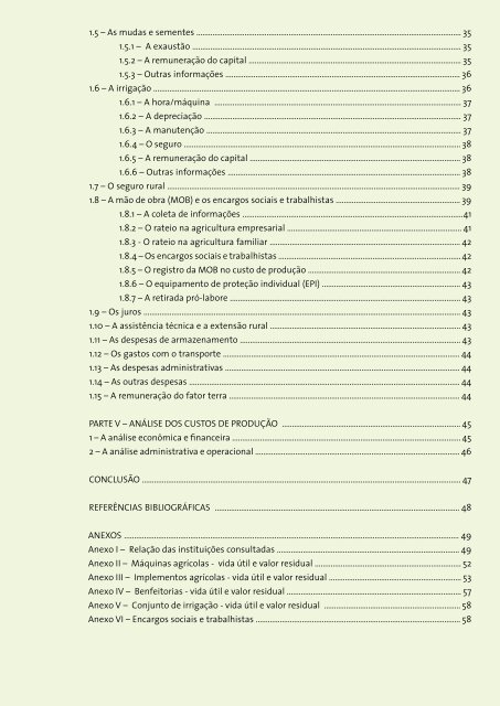 Custos de Produção Agrícola: A Metodologia da Conab