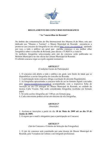 As 7 maravilhas.regulamentodef. - Câmara Municipal de Resende