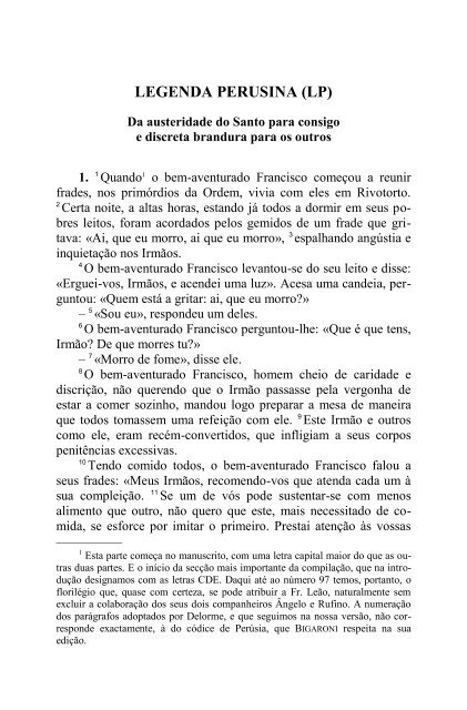 Legenda Perusina - Editorial Franciscana