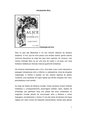 3 Introduzindo Alice Ilustração do livro Alice no país das Maravilhas ...