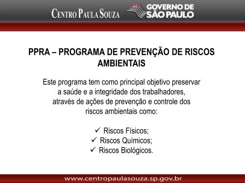 ppra – programa de prevenção de riscos ambientais - Centro Paula ...