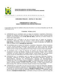 Comunicado nº 09 - Convocação para - Prefeitura Municipal de ...