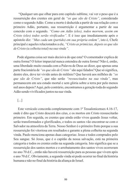 Refutando o Preterismo Completo - Revista Cristã Última Chamada.