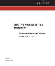 VERITAS NetBackup Encryption - Zedat