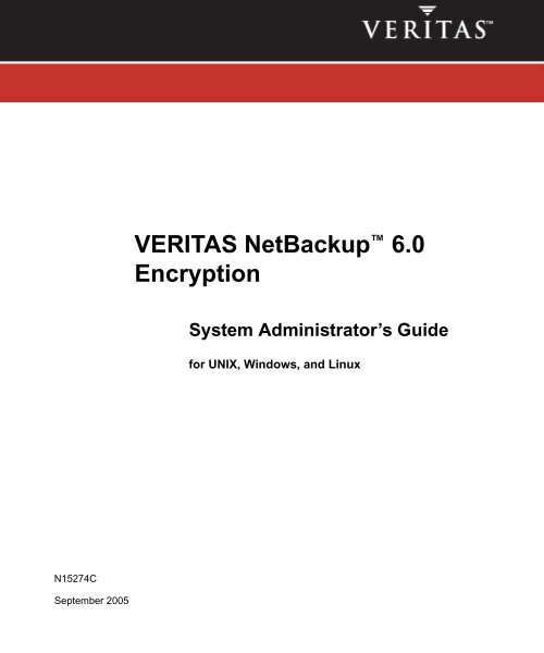 VERITAS NetBackup Encryption - Zedat