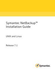 Symantec NetBackup™ Installation Guide: UNIX and Linux