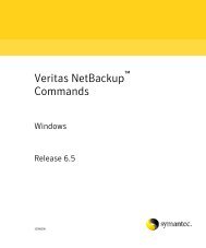 Veritas NetBackup Commands - Symantec