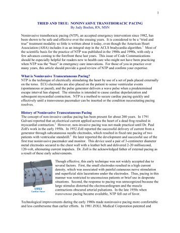 noninvasive transthoracic pacing - ZOLL Medical Corporation