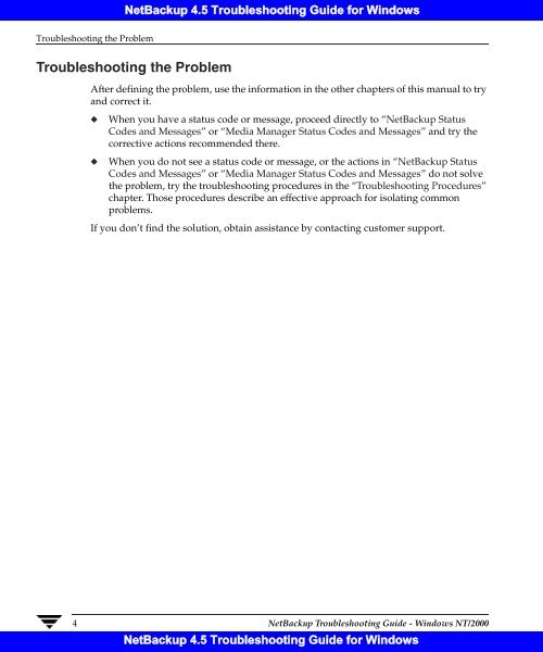 NetBackup 4.5 Troubleshooting Guide for Windows - Symantec