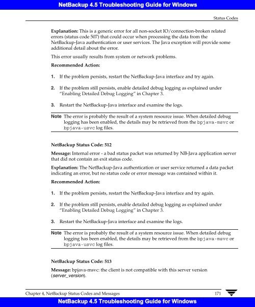 NetBackup 4.5 Troubleshooting Guide for Windows - Symantec