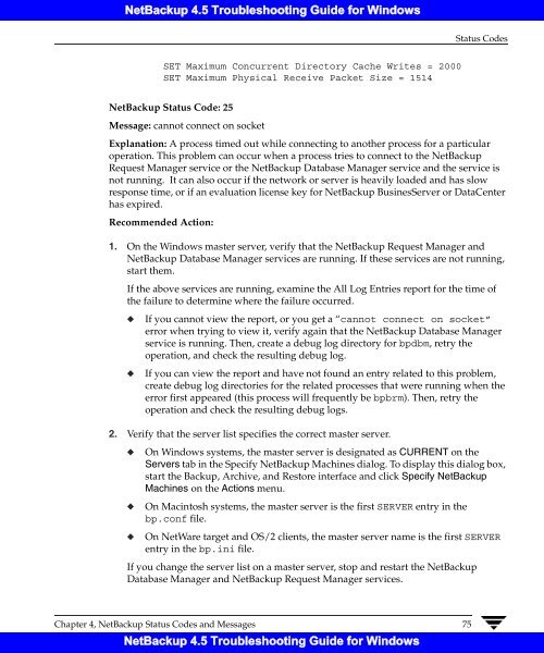 NetBackup 4.5 Troubleshooting Guide for Windows - Symantec