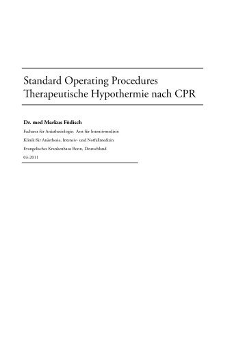 SOP Therapeutische Hypothermie nach CPR - ZOLL Medical ...