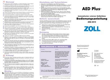 AED Plus® - ZOLL Medical Corporation