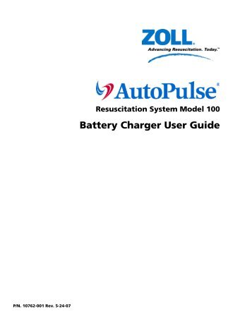 Battery Charger User Guide - ZOLL Medical Corporation