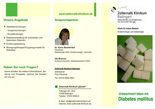 Diabetes mellitus - Zollernalb Klinikum gGmbH