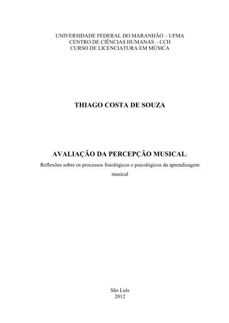 Curso de Teoria e Percepção Musical - UFMA