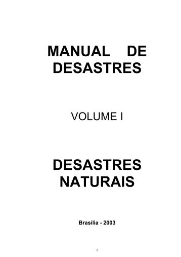 MANUAL DE DESASTRES DESASTRES NATURAIS