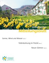 Mitteilungsblatt - Baugenossenschaft Sonnengarten