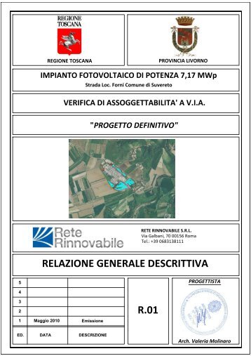 Relazione Generale Descrittiva - Provincia di Livorno