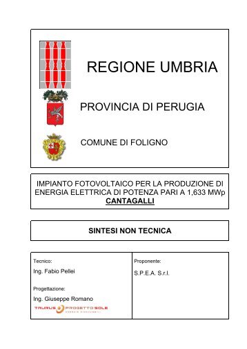 Sintesi non tecnica - Regione Umbria