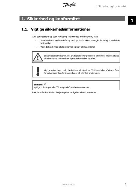 Danfoss TLX Referencemanual - Dansk Solcelle