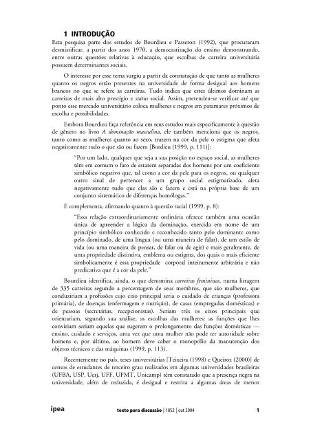 O vermelho e o negro: raça e gênero na universidade brasileira