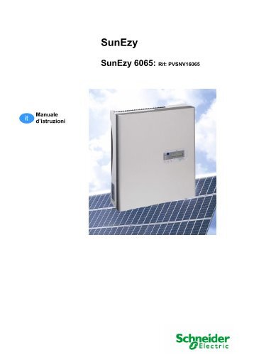 Manuale istruzioni SunEzy 6065 - Schneider Electric